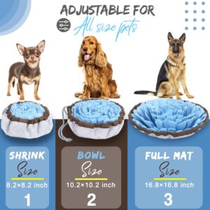 Dog Snuffle Mat Adjustable Big Breed, Puzzle Playthings Dog mental stimulation toys, slow-eating dog toys, stress-relieving dog toys, and small dog enrichment toys for large dogs with Pet Clicker