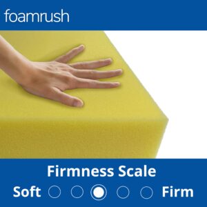 FoamRush 1" x 26" x 26" Dryfast Premium Quality Outdoor Upholstery Foam Sheet for Outdoor & Marine Furniture (Chair Cushion Foam for Patio Furniture, Boat Seat Cushion Replacement)