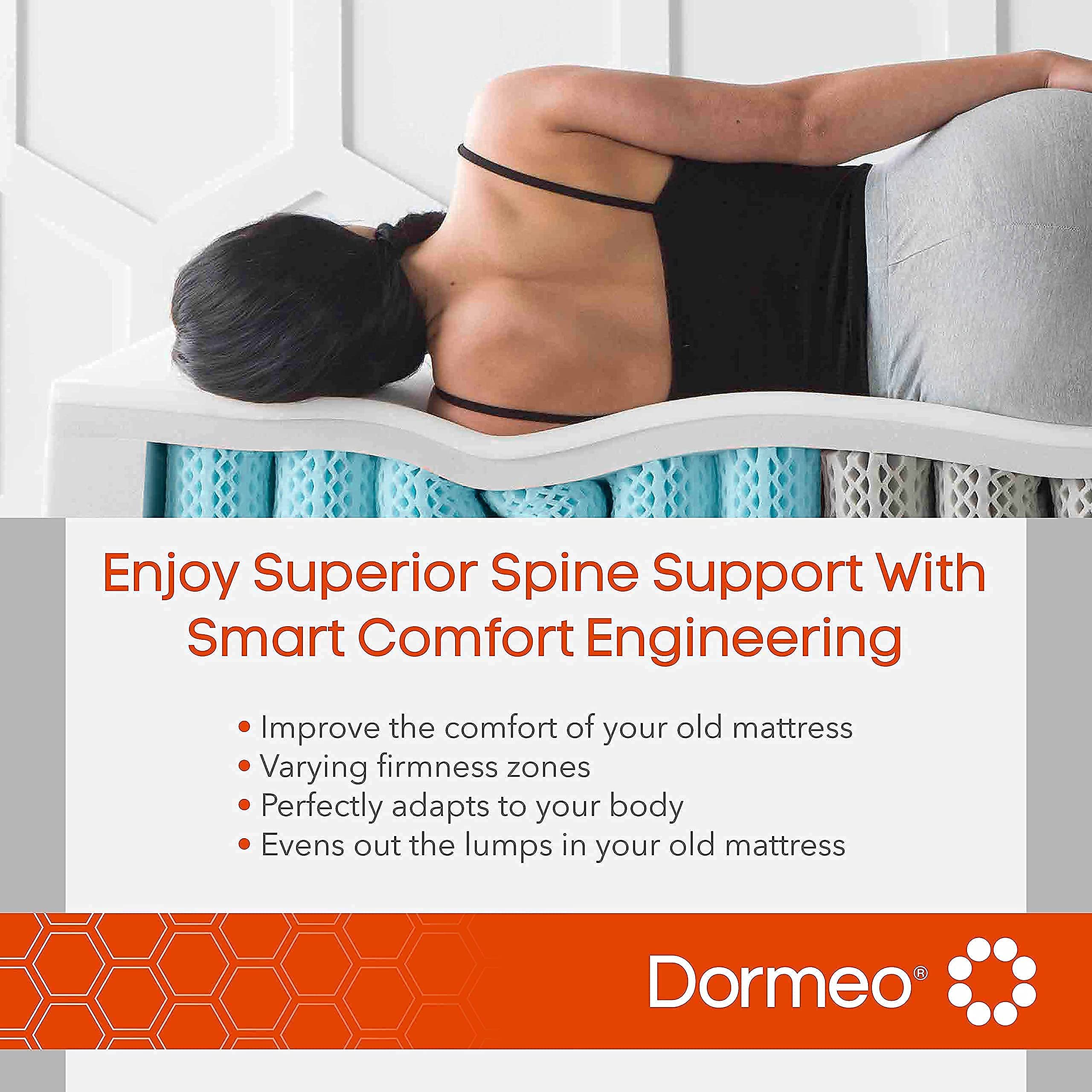 The Premium Mattress Topper by Dormeo (Queen) and True Evolution Pillow Bundle