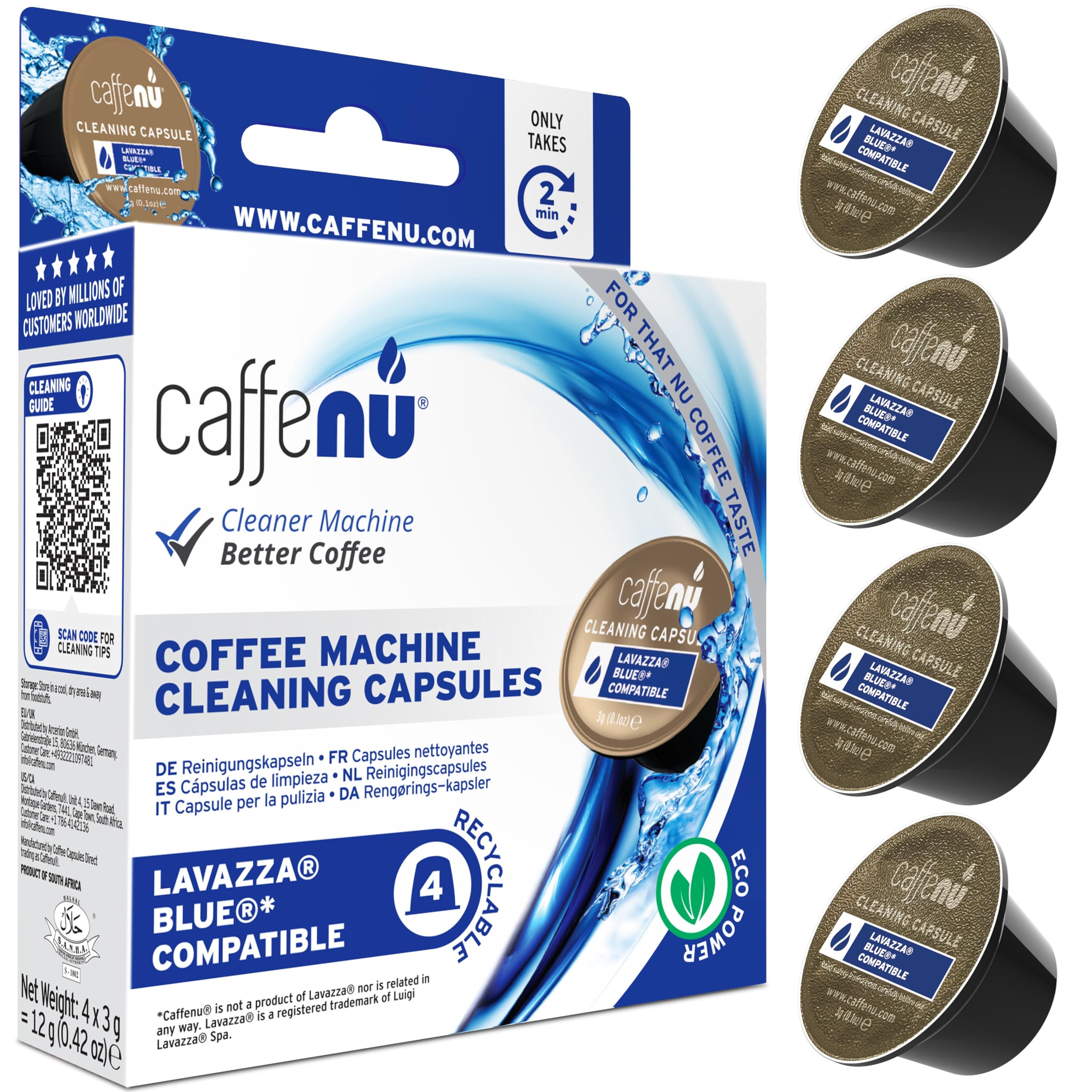 Lavazza Blue Compatible Cleaning Capsules. Coffee Machine Cleaner. Cleaning Pods Compatible with a Lavazza Blue Coffee System. Complete your Barista Kit with these Barista Accessories. 4 Uses.