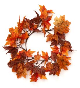 worth imports 6" inner diameter maple leaf candle ring,multicolor,9906