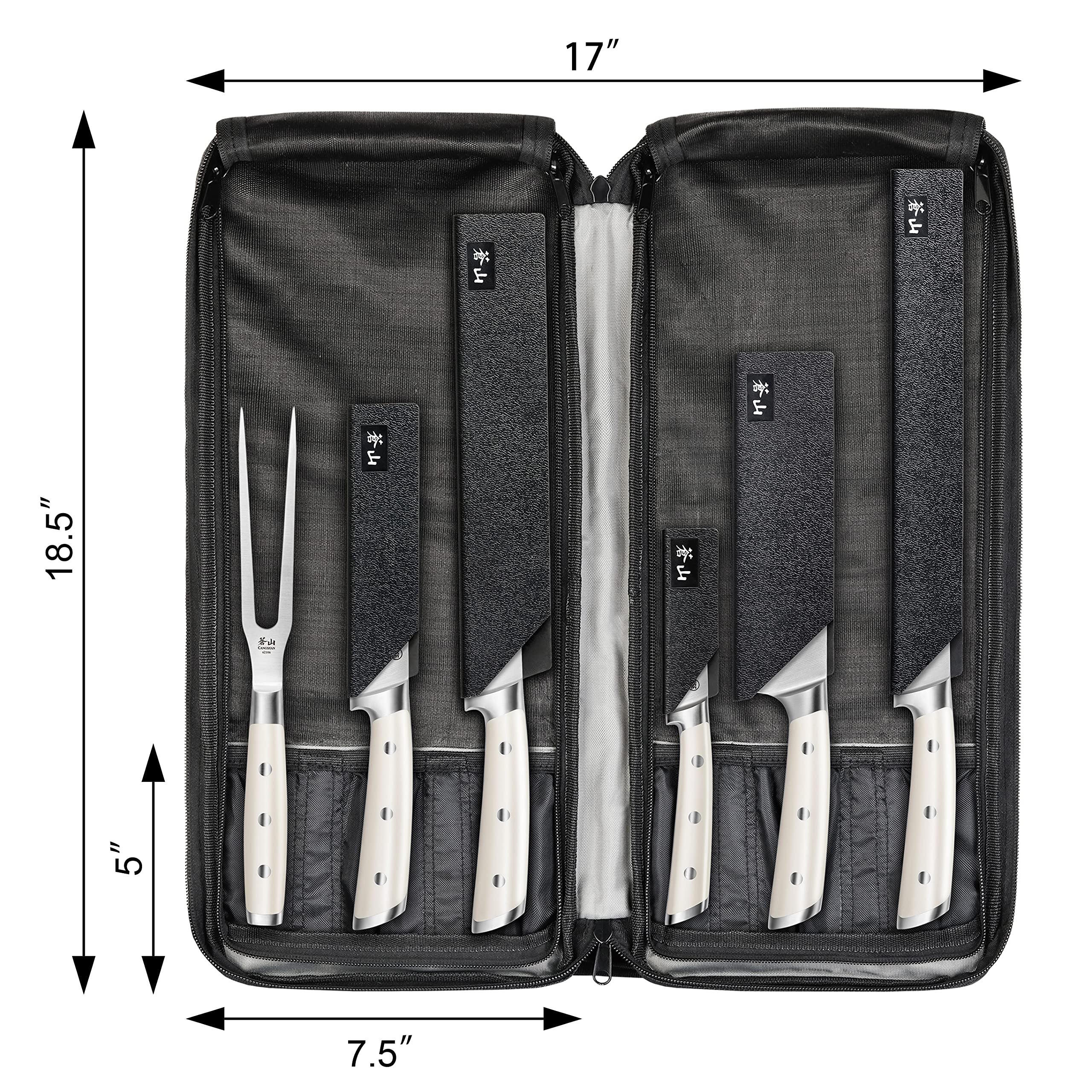 Cangshan S1 Series 7-Piece BBQ Knife Set, Forged German Steel, 1023718