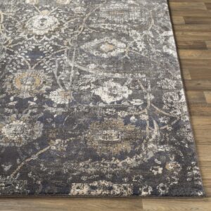 Mark&Day Area Rugs, 4x6 Avellino Traditional Black Area Rug, Black Beige Carpet for Living Room, Bedroom or Kitchen (4'3" x 5'7")