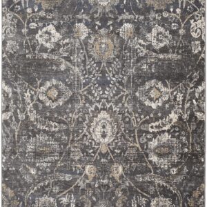 Mark&Day Area Rugs, 4x6 Avellino Traditional Black Area Rug, Black Beige Carpet for Living Room, Bedroom or Kitchen (4'3" x 5'7")