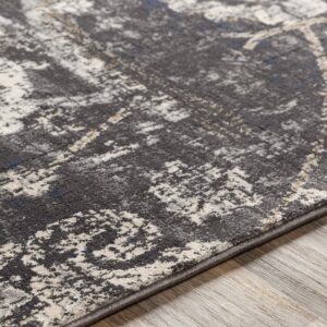 Mark&Day Area Rugs, 4x6 Avellino Traditional Black Area Rug, Black Beige Carpet for Living Room, Bedroom or Kitchen (4'3" x 5'7")