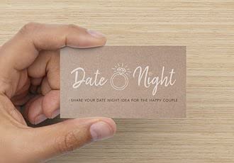 Your Main Event Prints Bridal Shower Games, Fun Activities, Kraft Minimalist Style (Date Night Game)