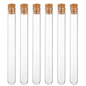 Ackers Science 12Pcs 16×150mm(23ml) Glass Test Tubes with Cork Stoppers|1 Rack of Acrylic Material