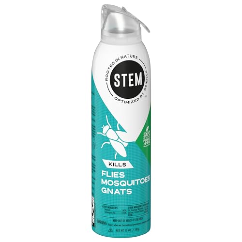 Stem Kills Flies, Mosquitoes And Gnats: Plant-Based Active Ingredient Bug Spray, Botanical Insecticide For Indoor And Outdoor Use; 10 fl oz (Pack Of 3)