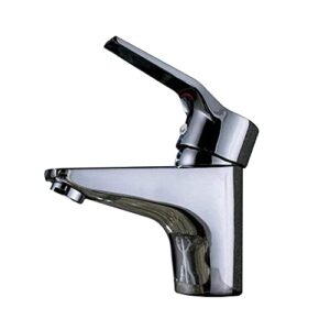 LUOFDCLDDD Water-Tap Bathroom Sink Tap Kitchen Sink Tap Hot and Cold Mixer Tap Bathroom Basin Sink Faucet Chrome Copper Water Tap Mixer Single Handle Bath Faucets