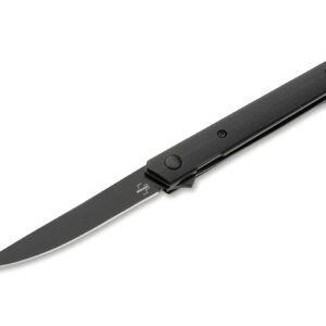 BÖKER PLUS Kwaiken Air MINI – Minimalist, Pocket Friendly Feather Weight Daily Carry Pocket Knife, VG-10 Steel, Gentlemen’s Tactical Knife, Designed by Lucas Burnley (All Black G10)