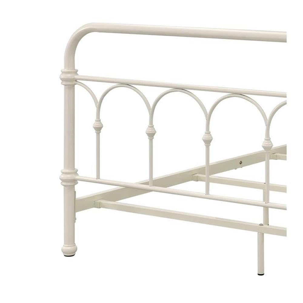 Acme Citron Metal Queen Bed with Spindle Headboard and Footboard in White