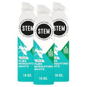 stem kills flies, mosquitoes and gnats: plant-based active ingredient bug spray, botanical insecticide for indoor and outdoor use; 10 fl oz (pack of 3)