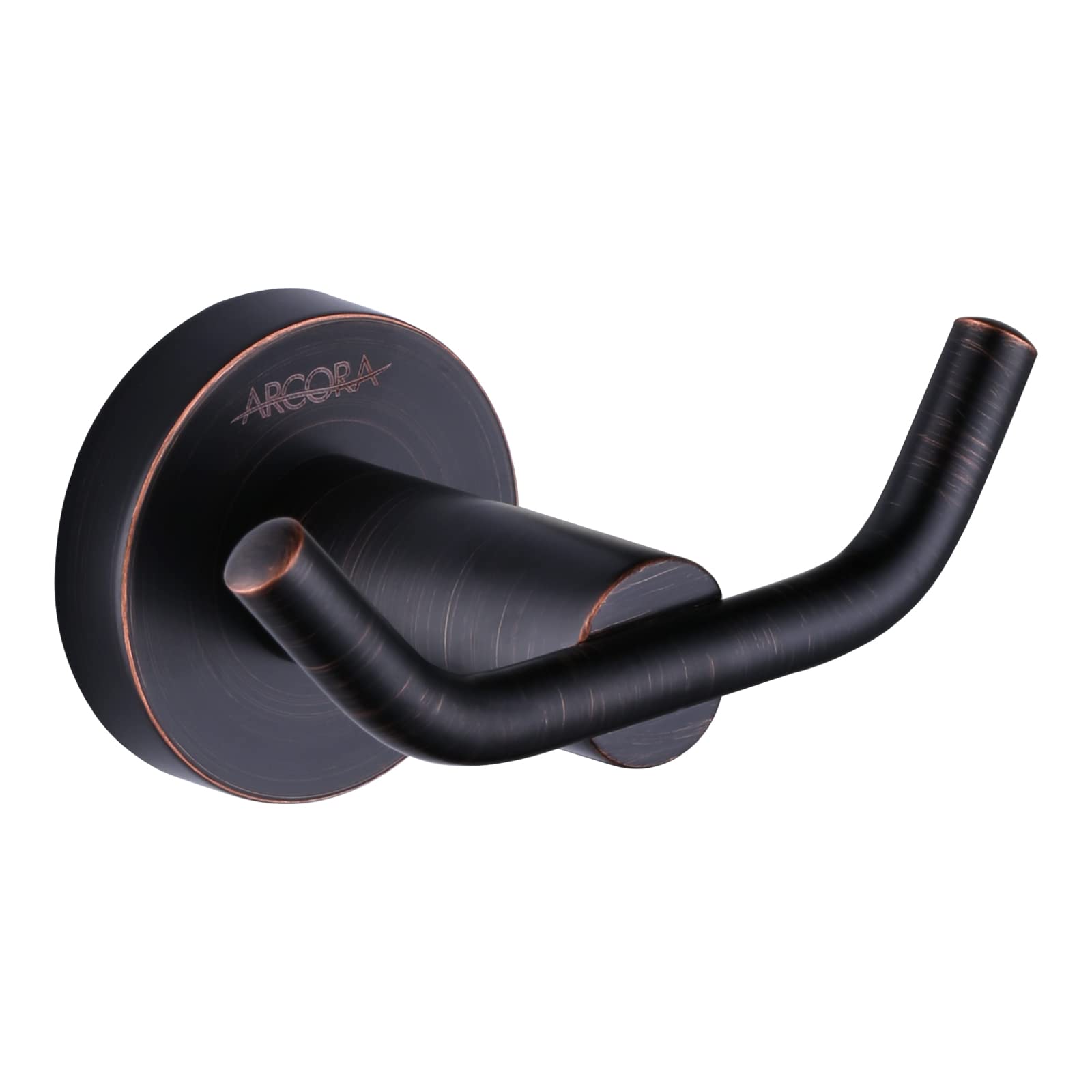 ARCORA Oil Rubbed Bronze Towel Hooks, SUS 304 Stainless Steel Double Wall Hooks, Heavy Duty Robe Hooks, Bathroom Towel Hooks for Wall