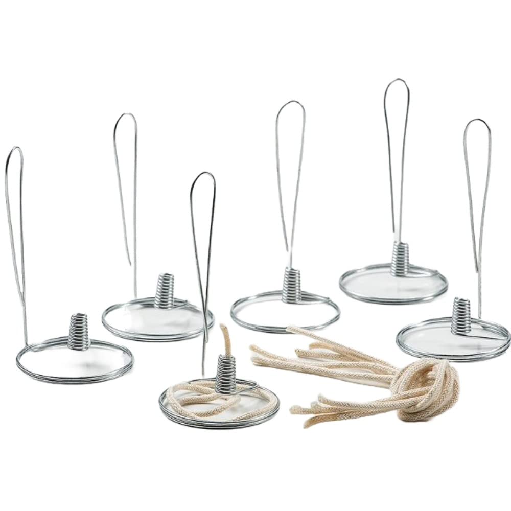 Merry Corliss Olive Oil Steel Elements with Wicks for Pint Size Jars Pack of 6