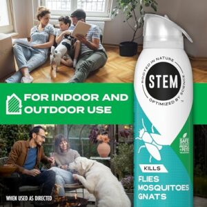 Stem Kills Flies, Mosquitoes And Gnats: Plant-Based Active Ingredient Bug Spray, Botanical Insecticide For Indoor And Outdoor Use; 10 fl oz (Pack Of 3)