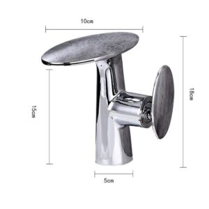 LUOFDCLDDD Water-Tap Bathroom Sink Tap Kitchen Sink Tap Basin Faucets Waterfall Faucet Bathroom Faucet Single Handle Basin Mixer Tap Bath Faucet Brass Sink Water Crane/Whit and Gold