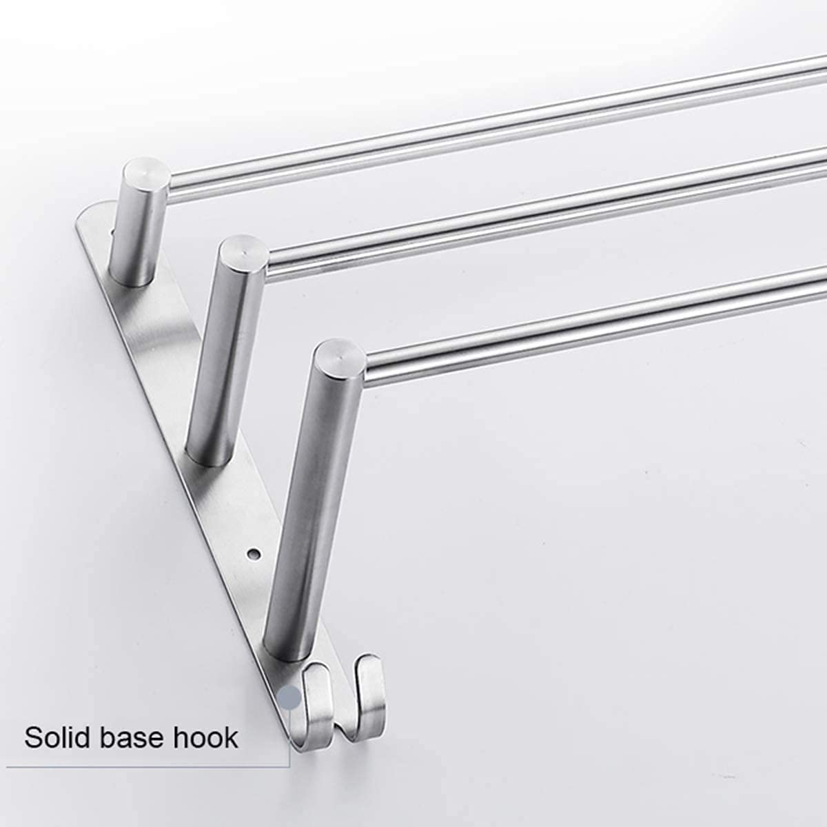 LIANGJUANG Towel Shelf Towel Rack SUS304 Stainless Steel Towel Storage Holder Smooth Rounded Corner Wall Mounted Bath Towel Rail Bar for Bathroom Kitchen(Size:70cm)