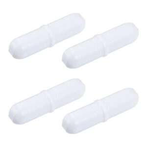 meccanixity magnetic stirrer mixer stir bar rod 35mm(1.38") with ring shape ptfe coating magnet white for laboratory pack of 4