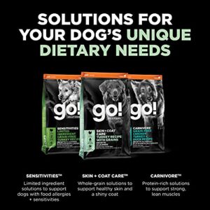 Go! Solutions Skin + Coat Care, Dry Dog Food, Turkey Recipe with Grains, 3.5 lb Bag