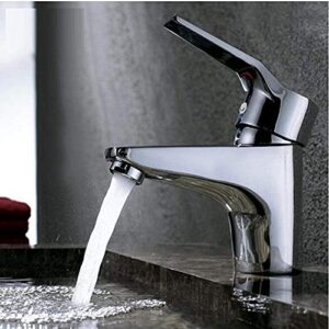 luofdclddd water-tap bathroom sink tap kitchen sink tap hot and cold mixer tap bathroom basin sink faucet chrome copper water tap mixer single handle bath faucets