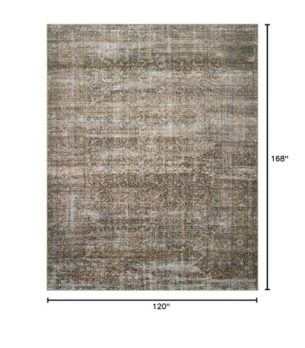 Loloi Amber Lewis Billie Collection, Tobacco & Rust 10'-0" x 14'-0" Area Rug Antique & Distressed Accent Rugs for Living Room, Bedroom, Entryway & Hallway, No Shed High Traffic Area Home Decor Rug