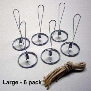 Merry Corliss Olive Oil Steel Elements with Wicks for Pint Size Jars Pack of 6