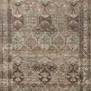 Loloi Amber Lewis Billie Collection, Clay & Sage 6'-0" x 9'-0" Area Rug – Antique & Distressed Accent Rugs for Living Room, Bedroom, Entryway & Hallway, No Shed High Traffic Area Home Decor Rug