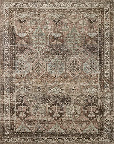 Loloi Amber Lewis Billie Collection, Clay & Sage 6'-0" x 9'-0" Area Rug – Antique & Distressed Accent Rugs for Living Room, Bedroom, Entryway & Hallway, No Shed High Traffic Area Home Decor Rug