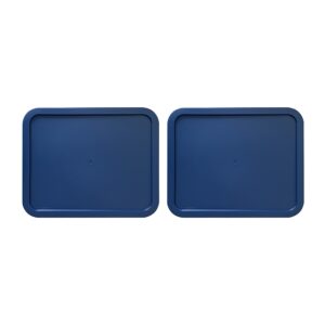 replacement lid for pyrex plastic blue cover 6 cup bowl dish rectangle 7211-pc (2-pack)