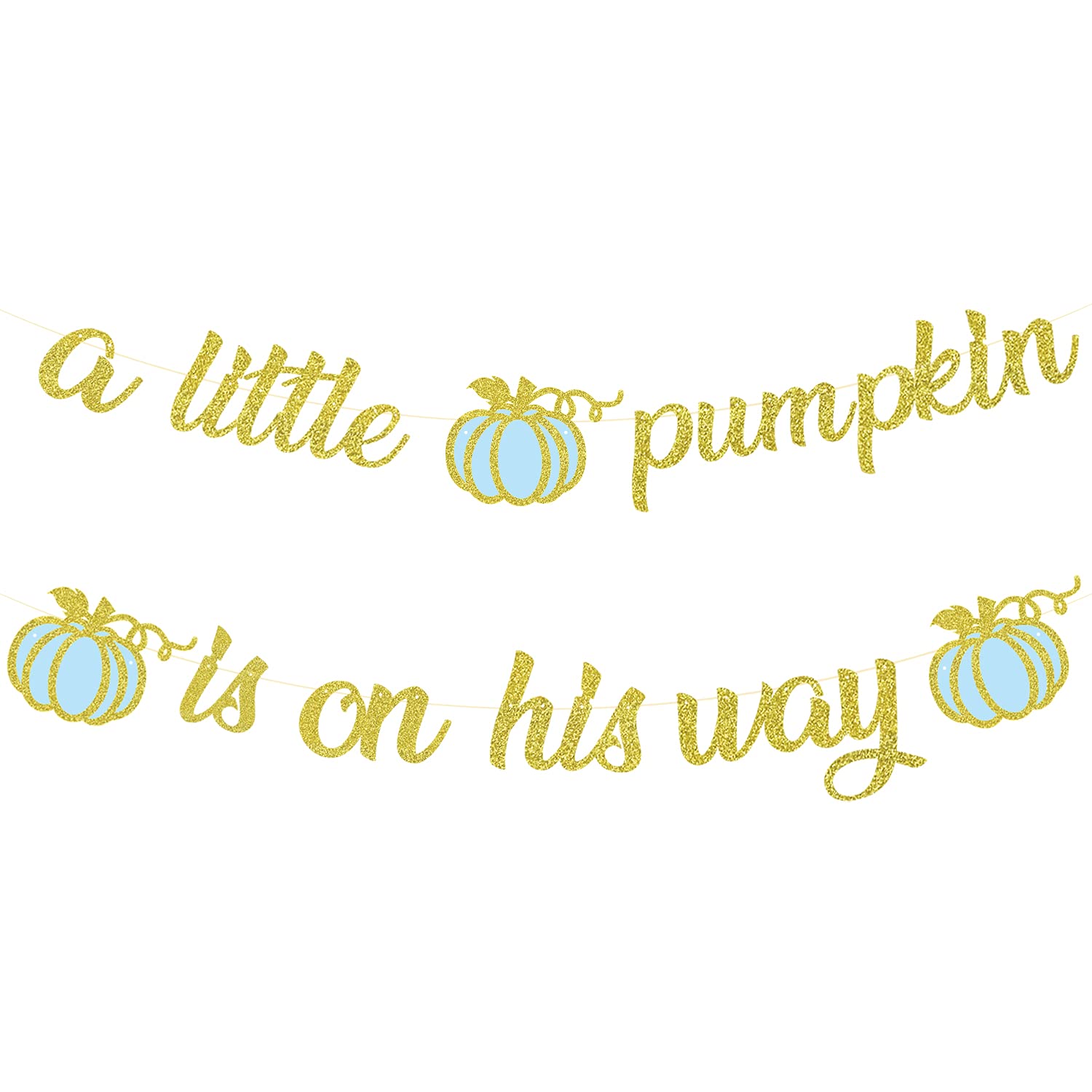 A Little Pumpkin is On His Way Banner,Little Pumpkin Banner,Little Pumpkin Baby Shower Decorations Boy,Pumpkin First Birthday Boy,Fall Baby Shower Decorations for Boy