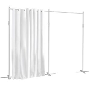 adjustable room divider rod - 7ft 6in to 12ft wide, silver - perfect for studio apartments, offices, and bedrooms - retractable and freestanding