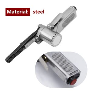 Mini Handheld Angle Grinder Industrial Pneumatic Tool Mini Air Belt Sander suitable for Spot Welding Parts Grinding, Burr Removal, Chamfering and Coating Film Removal Operations