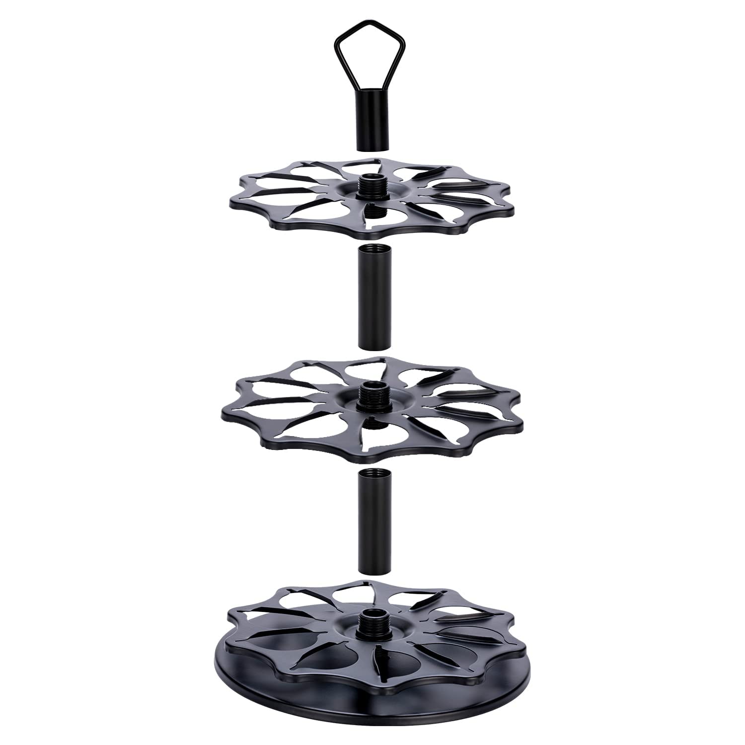 FlagShip Coffee Pod Holder Carousel 3 Tier for Vertuo Pod Holder Metal DIY Install Small for Vertuo Pod Stand (30 Pods Capacity)