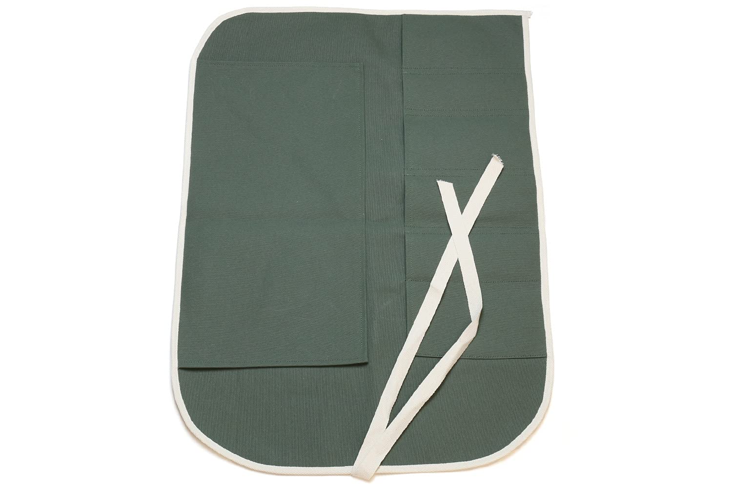 Yoshihiro Cotton Knife Pouch/bag Japanese Sushi Chef Knife Accessories (6 slots, Olive-Green)