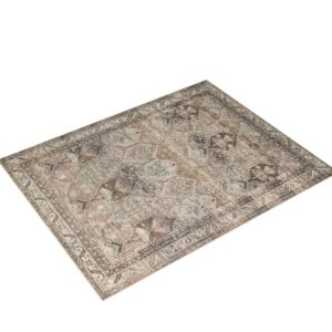 Loloi Amber Lewis Billie Collection, Clay & Sage 7'-6" x 9'-6" Area Rug – Antique & Distressed Accent Rugs for Living Room, Bedroom, Entryway & Hallway, No Shed High Traffic Area Home Decor Rug