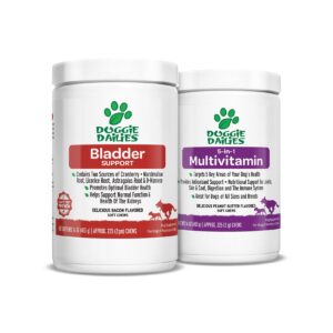 doggie dailies bundle - 5-in-1 multivitamin & bladder support soft chews