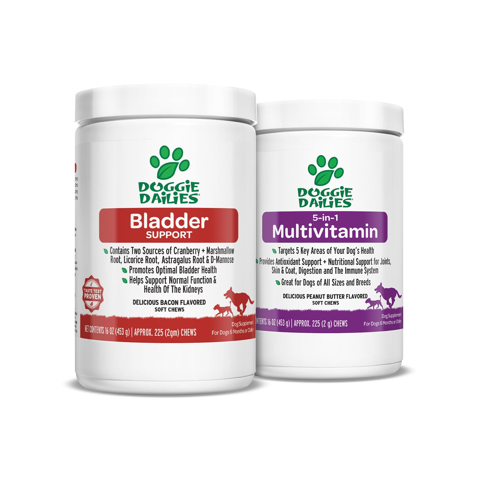 Doggie Dailies Bundle - 5-in-1 Multivitamin & Bladder Support Soft Chews