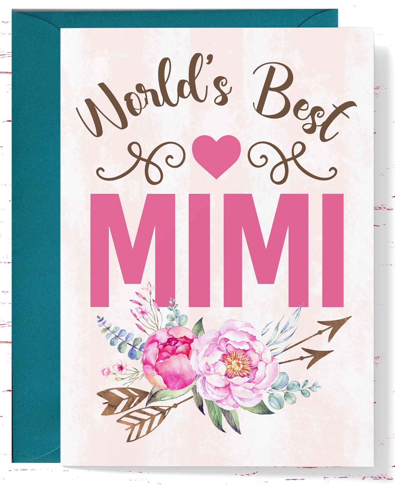 Audacious Cards Mother's Day Card for Mimi, Birthday Card for Mimi, World's Best Mimi Greeting Card for All Occasions