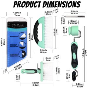 PinStone 15PC Wallpaper Smoothing Tool Kit: Multi-use Wallpaper Squeegee, Silicone Seam Detail Roller, Wallpaper Smoothing & Glue Brush for Peel and Stick Backsplash Tiles Adhesive Contact Paper Vinyl