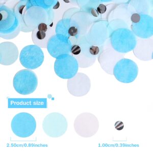 QOOLBUY Round Paper Table Confetti Dots,Paper Confetti Circles,Party Glitter Confetti for Wedding Bridal Birthday Party Decoration 1 Inch (1.76 OZ) (Dream Blue)