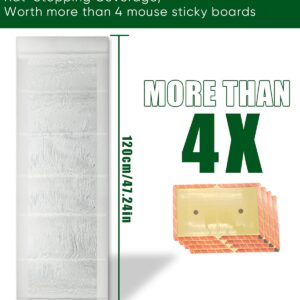 SEEKBIT 6 Pack Rat Sticky Traps Extra Large, Clear Mouse Glue Trap Sticky Trap for Mice and Rats, Enhanced Stickiness Trapping Pads Snakes Spiders Roaches for House Rodent Pest Control - 47.2x11