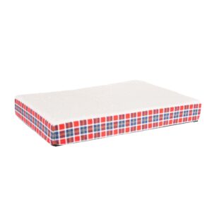 PETMAKER Orthopedic Dog Bed with Memory Foam and Sherpa Top ? Removable, Machine Washable Cover ? 20.5 x 15.5 x 3.5 Pet Bed (Plaid)