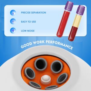 NEWTRY Mini Centrifuge Machine, 10mlX6 Lab Desktop Centrifuges, Electric Centrifuge, 300-4000r/min, 0-60hours (110V US Plug)