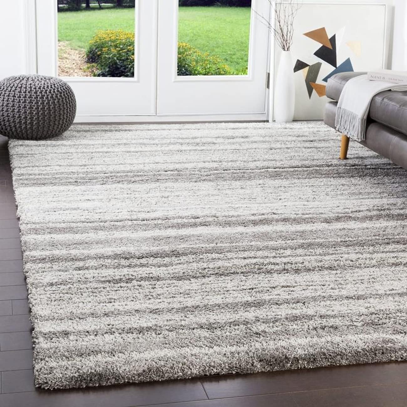 Mark&Day Area Rugs, 8x11 Gaston Modern Shag Taupe Area Rug, Beige Carpet for Living Room, Bedroom or Kitchen (7'10" x 10'10")