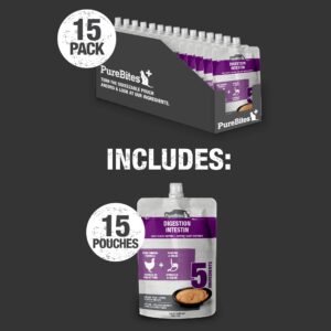 PureBites+ Gut & Digestion Squeezables for Cats, only 5 Ingredients, case of 15