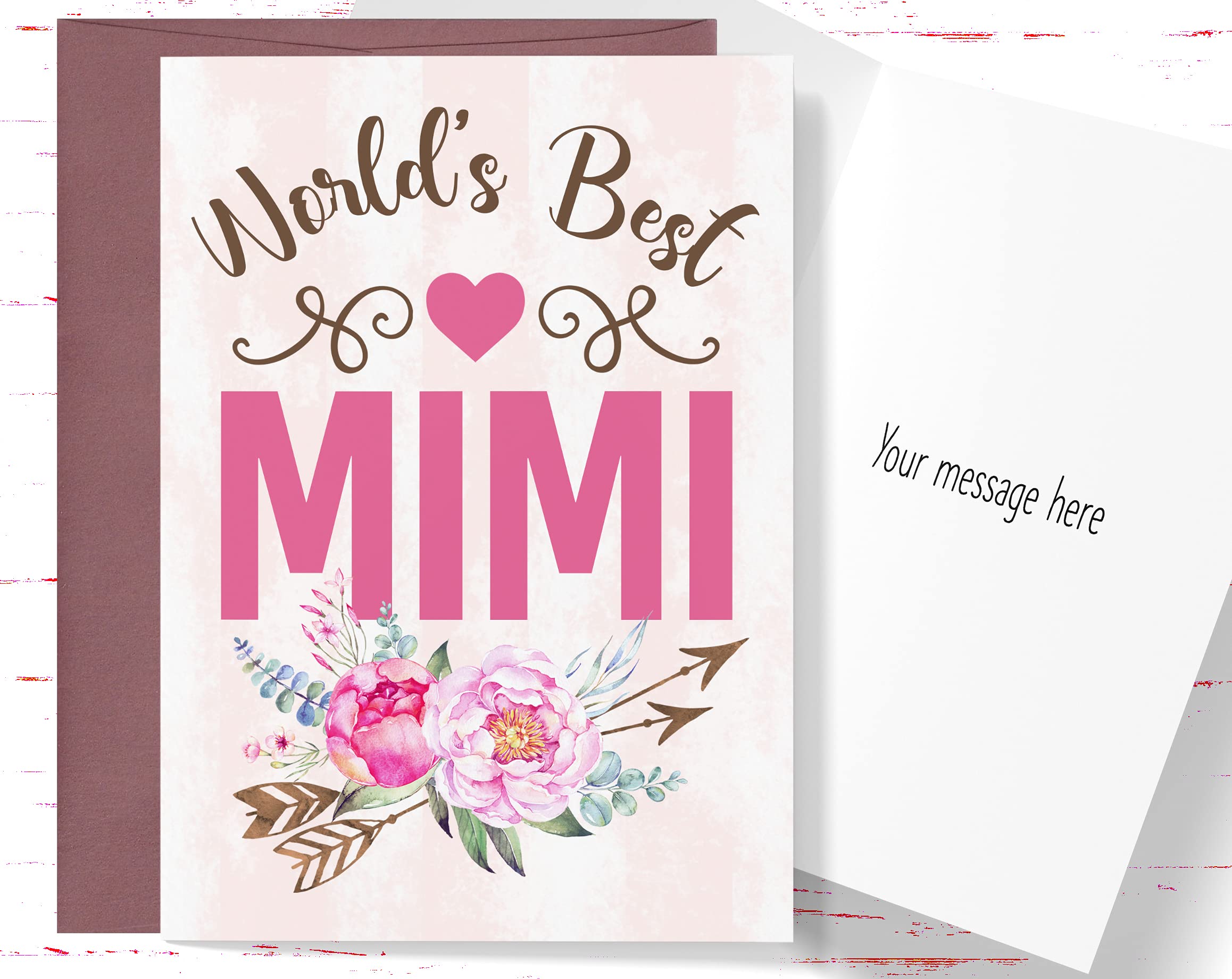 Audacious Cards Mother's Day Card for Mimi, Birthday Card for Mimi, World's Best Mimi Greeting Card for All Occasions