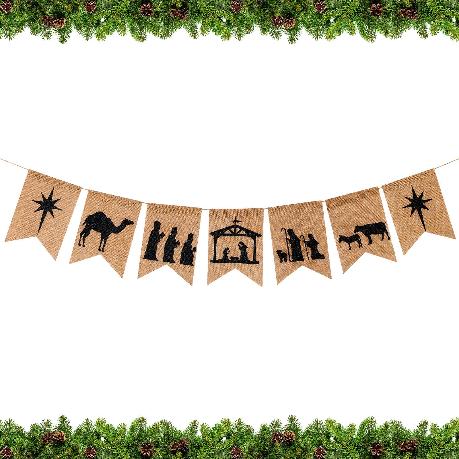 Nativity Banner Nativity Scenes Banner Manager Christmas Banner Christmas Banner Nativity Scenes for Christmas Indoor, Holy Family Nativity Scene, Christmas Decorations