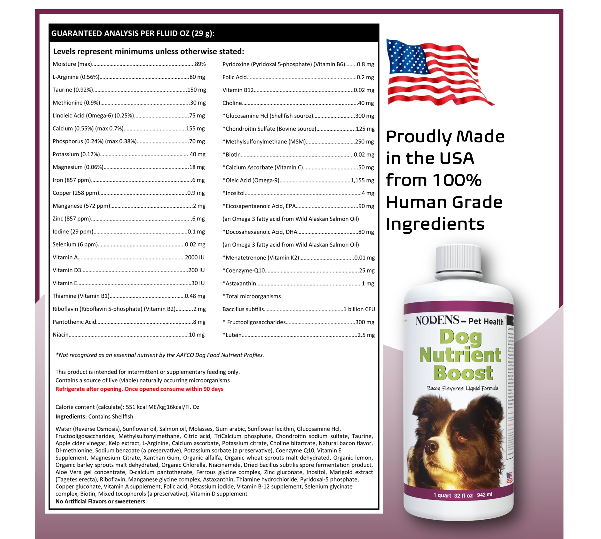 Multi vitamin liquid for dogs probiotics for dogs digestion liquid antioxidants for dogs immune support Salmon omega 3 fish oil liquid - liquid dog vitamins and minerals senior dog multivitamin liquid