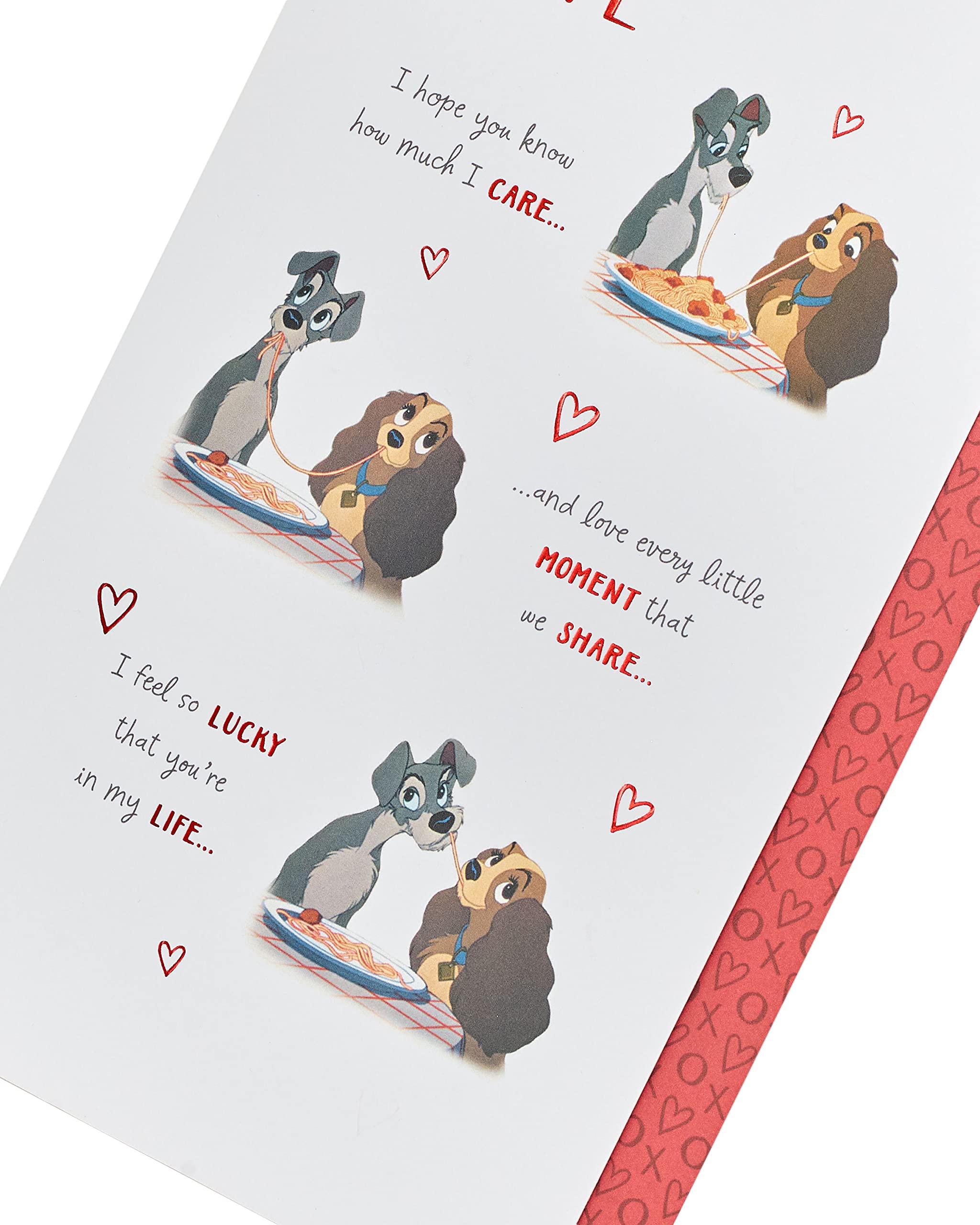 UK Greetings Wife Birthday Card - Cute Disney Birthday Card for Her - Lady and The Tramp Birthday Card for Wife,Beige,24.9 x 15.9 x 0.7 cm; 30 Grams