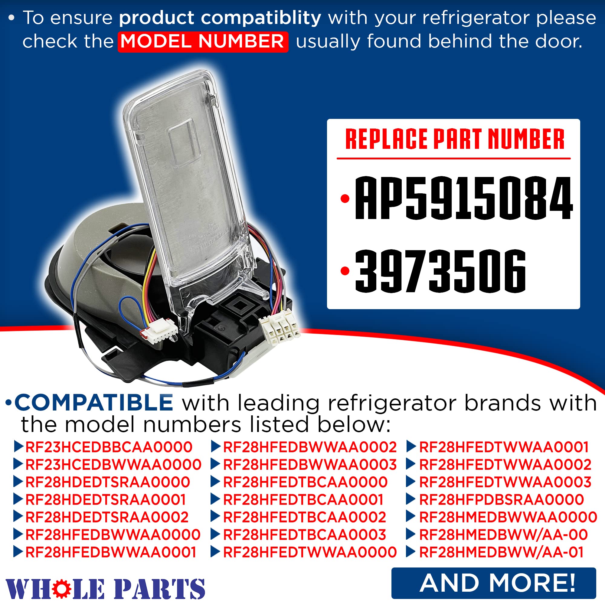 Whole Parts Refrigerator Dispenser Actuator Lever Part # DA97-12628H - Replacement & Compatible with Samsung Refrigerators - Replaces AP5915084 - Non-OEM Appliance Parts & Accessories - 2 Yr Warranty